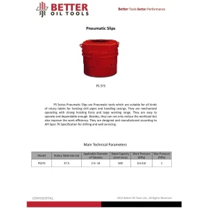 Pneumatic Slips PS 375