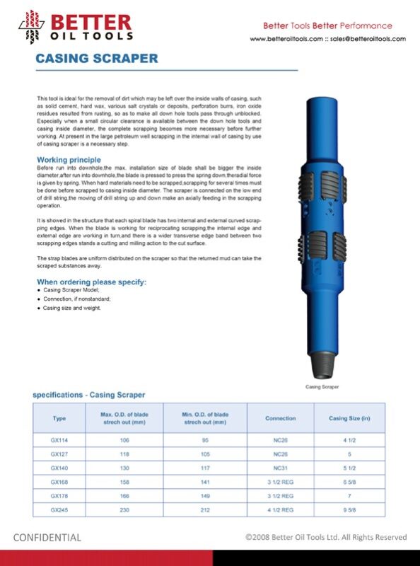 Casing Scraper BETTER OIL TOOLS