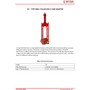 DC – TYPE DRILL COLLAR DOLLY LINK ADAPTER