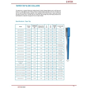 TAPER TAP & DIE COLLARS
